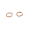 Boucles d'oreilles Paire de petites créoles en or rose, diamants. 58 Facettes 34974