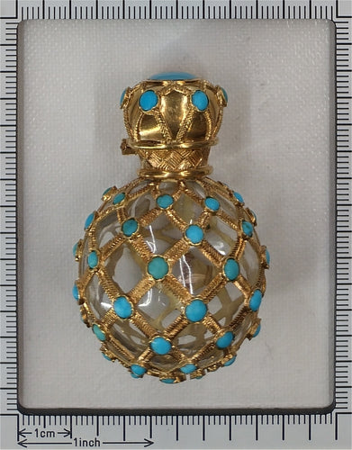 26050-0271.p12_Victorian French gold perfume bottle with turquoise lattice  circa 1860-en.jpg