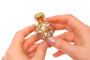Flacon de parfum victorien français en or orné d'un treillis turquoise, vers 1860 58 Facettes 26050-0271