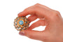 Flacon de parfum victorien français en or orné d'un treillis turquoise, vers 1860 58 Facettes 26050-0271
