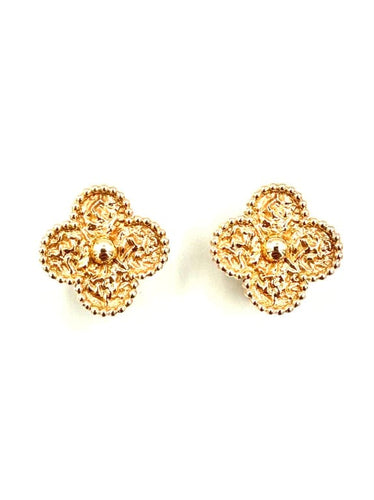Boucles d'oreilles Van Cleef & Arpels Vintage Alhambra - Boucles d’oreilles en or rose 18K 58 Facettes VCA boucles
