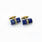 Boutons de manchette Boutons de manchette en or jaune 18 carats et lapis-lazuli 58 Facettes Bouton de manchette 145/6