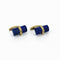 Boutons de manchette Boutons de manchette en or jaune 18 carats et lapis-lazuli 58 Facettes Bouton de manchette 145/6