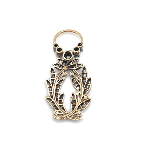 Pendentif Palmes Académiques - Pendentif en or 18k et argent, diamants et rubis 58 Facettes 241