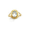 Bague 55 Bague néo-romantique à l’aigue-marine en or jaune 18k 58 Facettes 243