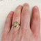 Bague 55 Bague néo-romantique à l’aigue-marine en or jaune 18k 58 Facettes 243
