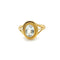 Bague 55 Bague néo-romantique à l’aigue-marine en or jaune 18k 58 Facettes 243