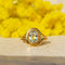 Bague 55 Bague néo-romantique à l’aigue-marine en or jaune 18k 58 Facettes 243
