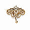 Pendentif Constantia - Broche-pendentif Art Nouveau en or jaune 18k, argent et diamants 58 Facettes 212
