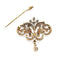 Pendentif Constantia - Broche-pendentif Art Nouveau en or jaune 18k, argent et diamants 58 Facettes 212
