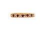 Bague 62 Bague contemporaine en or jaune 18 carats, rubis et diamants taille brillant 58 Facettes 23450