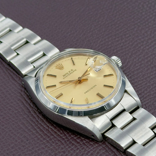 Montre Rolex Oysterdate Precision 6694 Champagne 58 Facettes 063