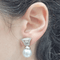 Boucles d'oreilles Boucles d'oreilles perles et diamants en or blanc 18k 58 Facettes T325