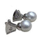 Boucles d'oreilles Boucles d'oreilles perles et diamants en or blanc 18k 58 Facettes T325