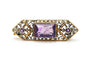 Broche Broche Napoléon III en or jaune 18 carats et argent sertie d’améthystes 58 Facettes 23453
