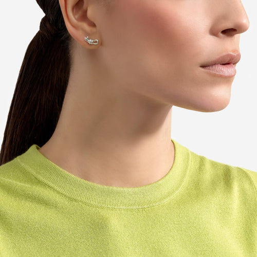 Boucles d'oreilles DODO STUD - Boucle d’oreille individuelle nœud marin en argent 925 58 Facettes UKA000062SO