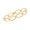 Bracelet Bracelet maille ovale partiellement mate en or jaune 18 carats 58 Facettes DV2517