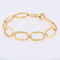Bracelet Bracelet maille ovale partiellement mate en or jaune 18 carats 58 Facettes DV2517