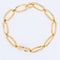 Bracelet Bracelet maille ovale partiellement mate en or jaune 18 carats 58 Facettes DV2517