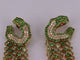 Boucles d'oreilles Boucle d'oreille - Or jaune 18k, saphirs verts, tsavorites et diamants 58 Facettes 2983