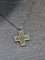Pendentif Pendentif croix en or blanc, diamants et saphirs jaunes 58 Facettes 1729