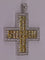 Pendentif Pendentif croix en or blanc, diamants et saphirs jaunes 58 Facettes 1729