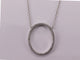 Collier Collier pendentif ovale en or blanc et diamants 58 Facettes NECK32