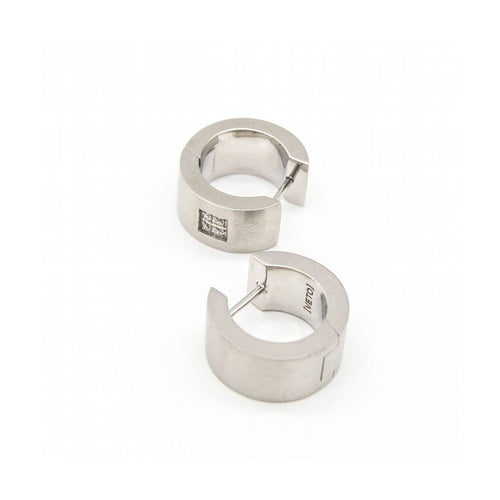 Boucles d'oreilles VETO - Boucles d’oreilles en acier 316L et diamants 0,08 ct 58 Facettes UKD363919SO