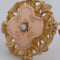Broche Broche de col ancienne en or rose 18 carats et perle fine 58 Facettes 08-003
