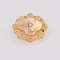 Broche Broche de col ancienne en or rose 18 carats et perle fine 58 Facettes 08-003