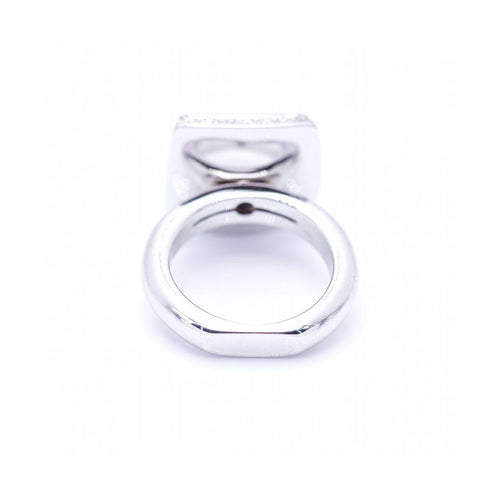 Bague 52 Bague carrée en or blanc 18 ct avec diamants et saphirs 58 Facettes UKN102919EJ