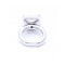 Bague 52 Bague carrée en or blanc 18 ct avec diamants et saphirs 58 Facettes UKN102919EJ