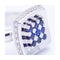 Bague 52 Bague carrée en or blanc 18 ct avec diamants et saphirs 58 Facettes UKN102919EJ