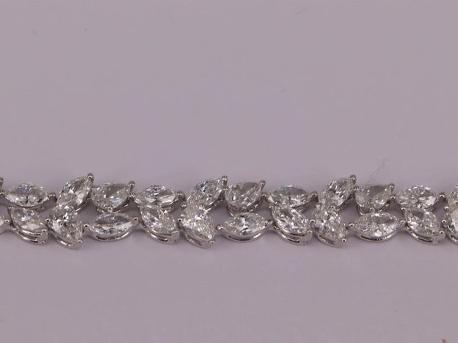 Bracelet Bracelet tennis en or blanc et diamants 58 Facettes 3337