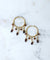 Boucles d'oreilles Boucles d’oreilles créoles en or jaune 18 ct, grenats et perles 58 Facettes
