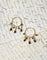 Boucles d'oreilles Boucles d’oreilles créoles en or jaune 18 ct, grenats et perles 58 Facettes