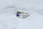 Bague 57 Bague Art déco saphir 1,14 ct et diamants en platine 58 Facettes