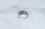 Bague 57 Bague Art déco saphir 1,14 ct et diamants en platine 58 Facettes