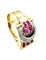 Bague 58 Bague tank en or jaune 18 carats rubis et diamants 58 Facettes bague RUDTS