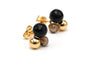 Boucles d'oreilles Boucles d'oreilles - Quartz fumé et céramique en or jaune 18 carats 58 Facettes 23448