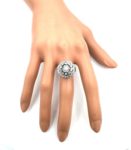 Bague 54 Bague boule en or blanc et diamants 1,25 ct 58 Facettes BAGUE BOULE DTS