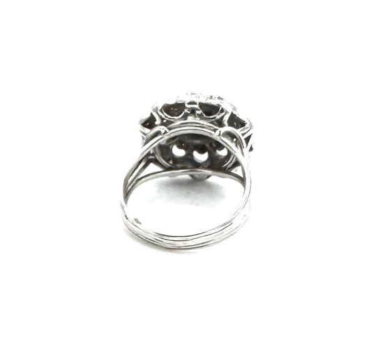 Bague 54 Bague boule en or blanc et diamants 1,25 ct 58 Facettes BAGUE BOULE DTS