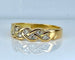 Bague 50 Bague en or jaune 18 carats sertie de diamants 58 Facettes AB680