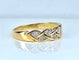 Bague 50 Bague en or jaune 18 carats sertie de diamants 58 Facettes AB680