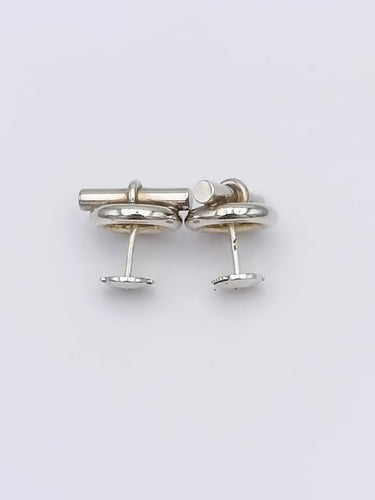 Boucles d'oreilles Hermès Croisette - Boucles d’oreilles en argent 58 Facettes GENV/450
