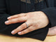 Bague 54 Demi-alliance - Bague en or blanc 18K et diamants 58 Facettes DV-2602.12