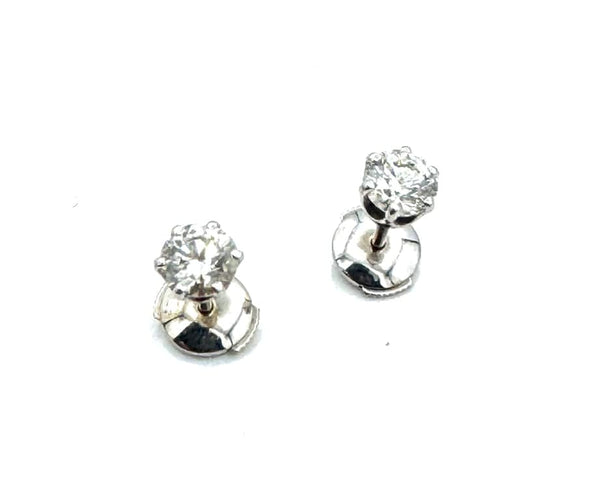 Boucles d'oreilles Boucles d'oreilles puces en or blanc 18 carats, 1,40 carat 58 Facettes 260021
