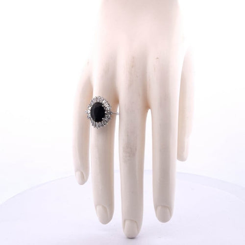 Bague 52 Bague vintage en or 18 ct avec saphir et diamants 58 Facettes AN577 '(00619)