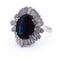 Bague 52 Bague vintage en or 18 ct avec saphir et diamants 58 Facettes AN577 '(00619)
