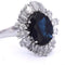 Bague 52 Bague vintage en or 18 ct avec saphir et diamants 58 Facettes AN577 '(00619)